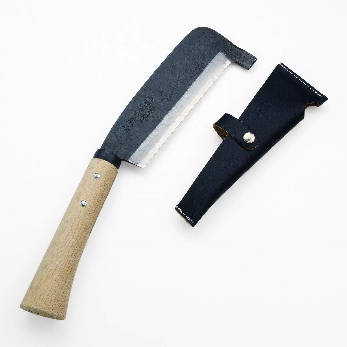 ”AJIKATAYA ” Echigo Japanese Hatchet / Machete Single-Edged. White Oak Handle. KATABA 180mm (NATA)
