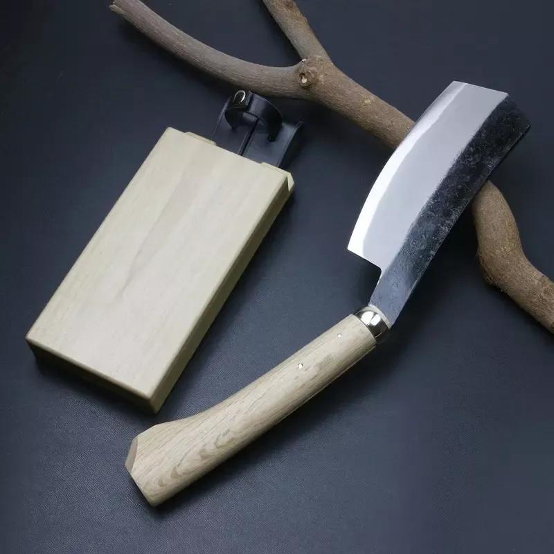 ”AZUMASYUSAKU ” Branch Lopping Ax, KIRIN Type Aogami Steel Blade Double Bevel 500g