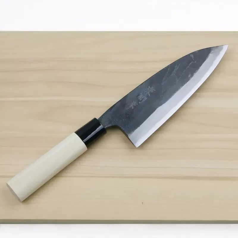 ”AZUMASYUSAKU ” Deba Kurouchi (Butcher Knife) Shirogami Steel No.1 180mm