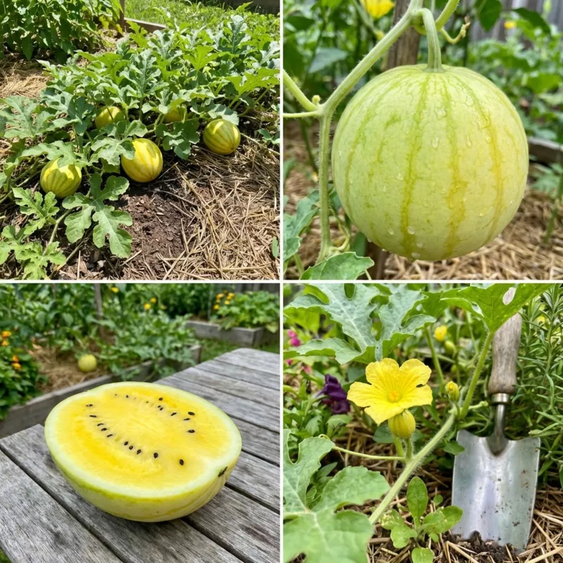 Yellow Watermelon Fruit Seeds for PlantingHeirloom Non-GMO, High Germination Organic Garden Seeds