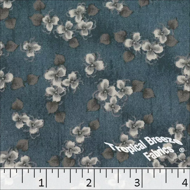 Yoryu Floral Print Polyester Fabric 048529
