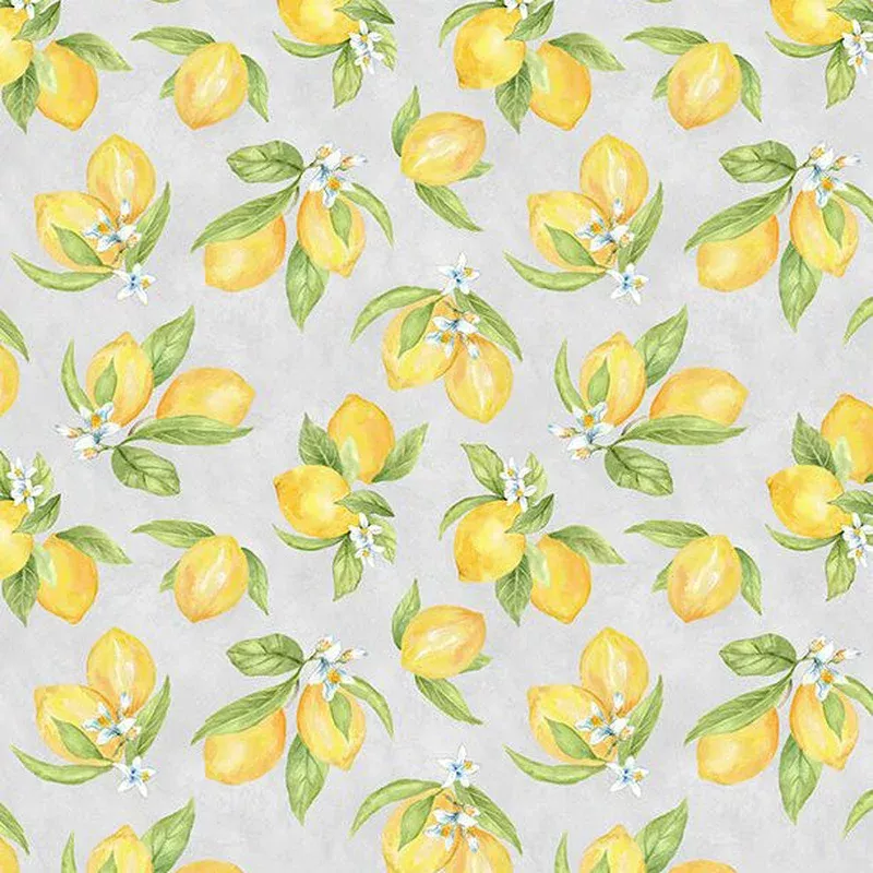 Zest for Life Collection Lemon Toss Cotton Fabric 19155