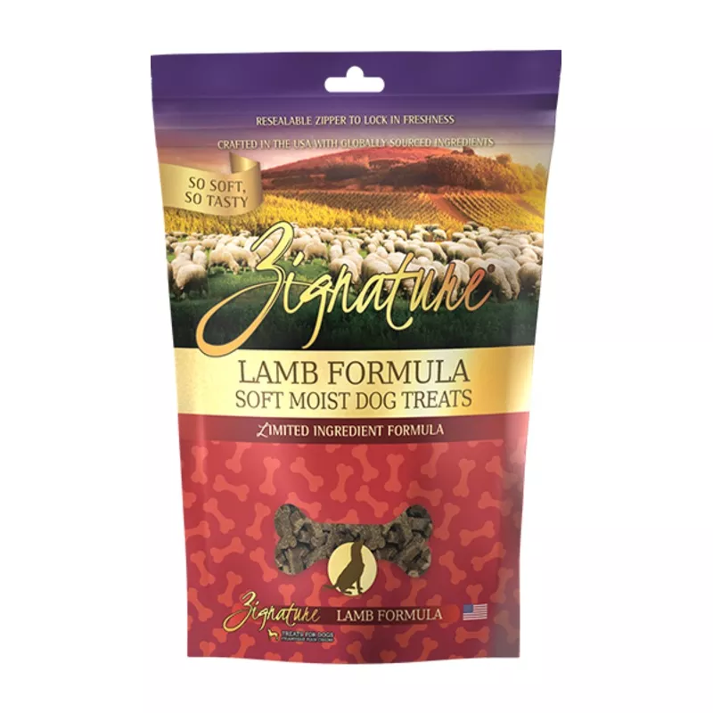 Zignature Lamb Formula Soft Moist Dog Treats, 4oz